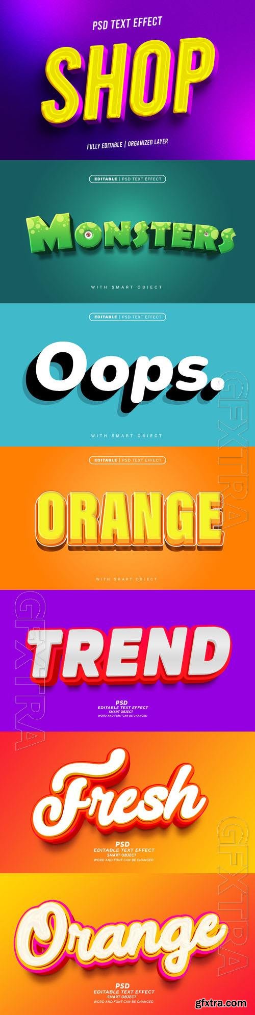 Psd style text effect editable set vol 400