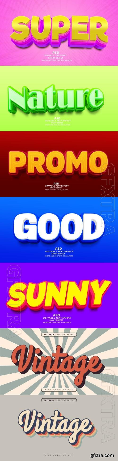 Psd style text effect editable set vol 399