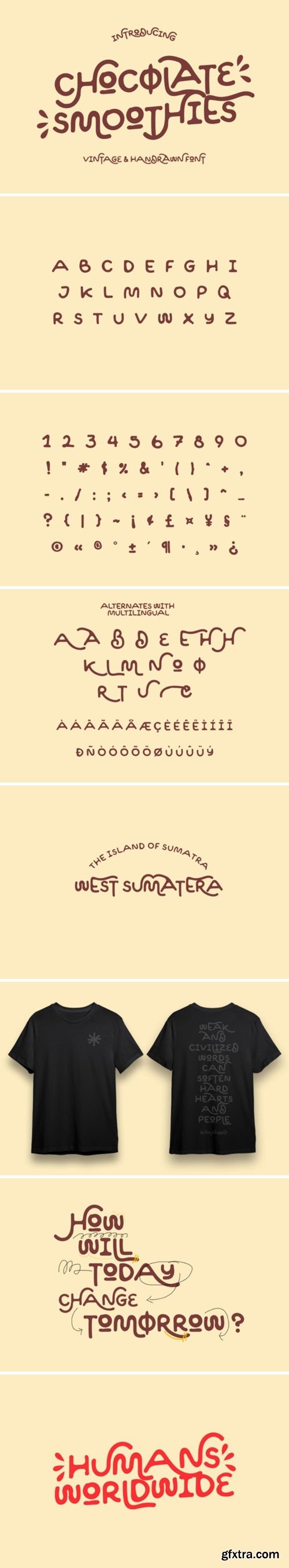 Chocolate Smoothies Font