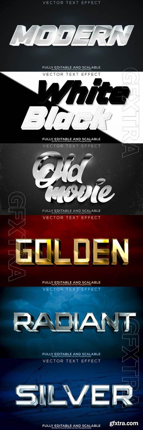 Vector 3d text editable, text effect font vol 168