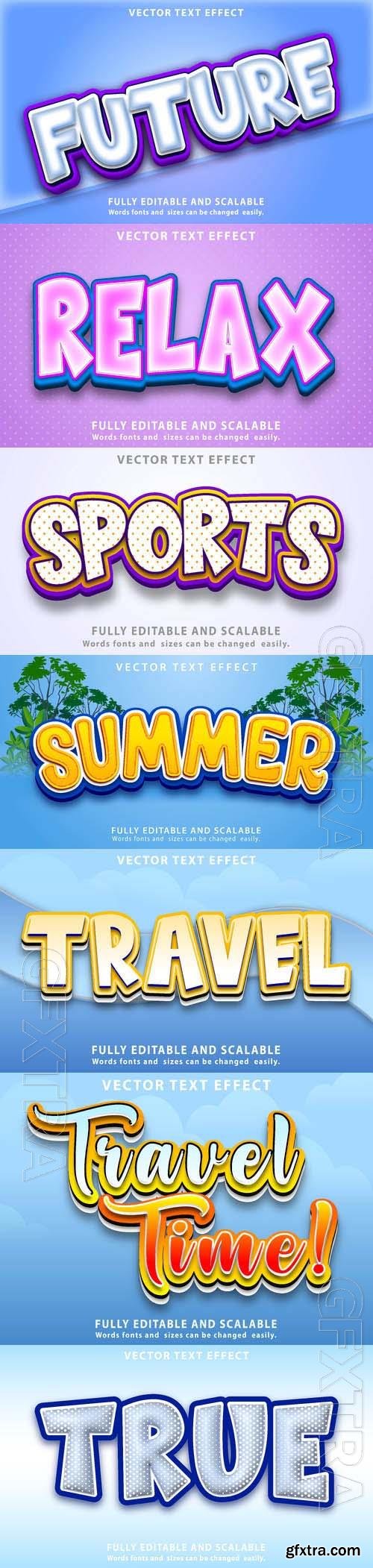 Vector 3d text editable, text effect font vol 166