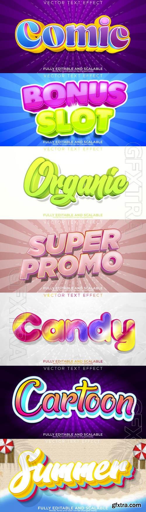 Vector 3d text editable, text effect font vol 165