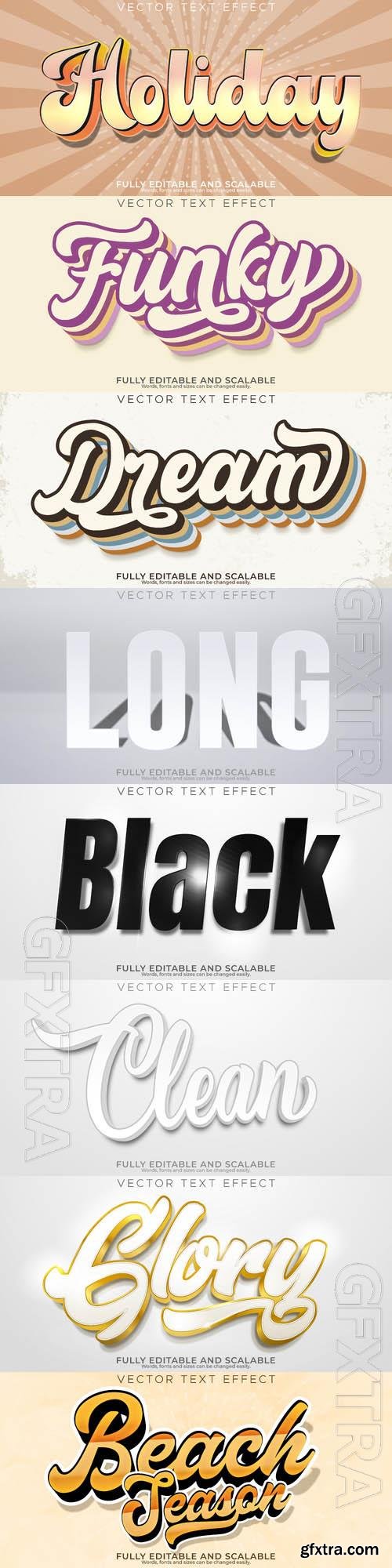 Vector 3d text editable, text effect font vol 164