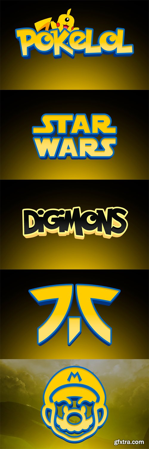 Pokemon Photoshop Effect for Text & Logos