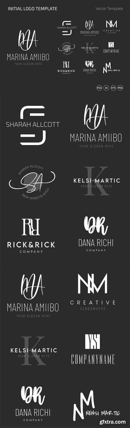 Initial Business Logo Templates