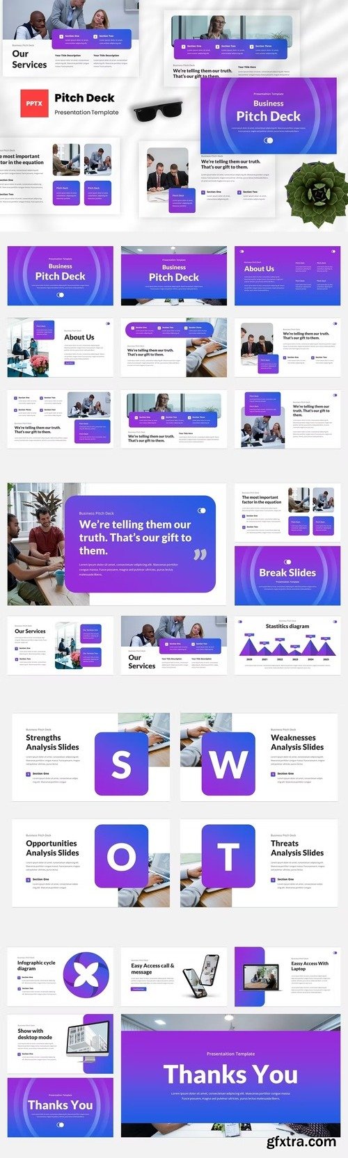 Business Pitch Deck Powerpoint Template PP75SDM