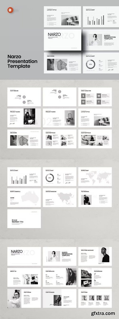 Narzo PowerPoint Presentation Template 2N58QRL