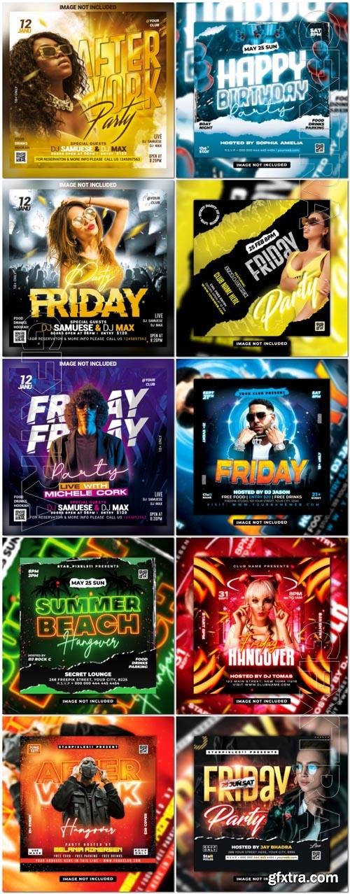 Flyer social media post, psd banner set vol 234