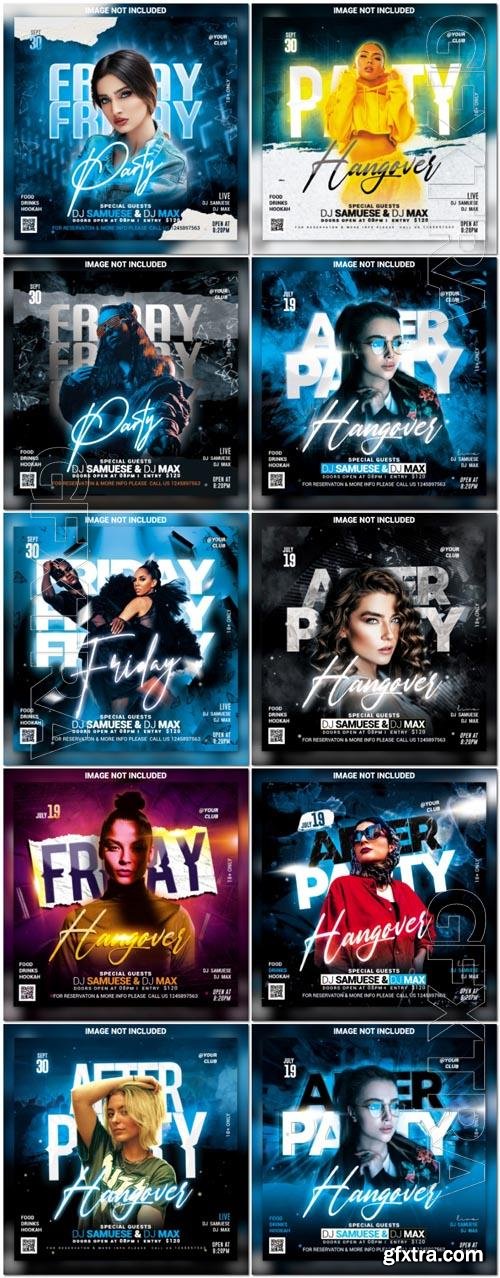 Flyer social media post, psd banner set vol 232