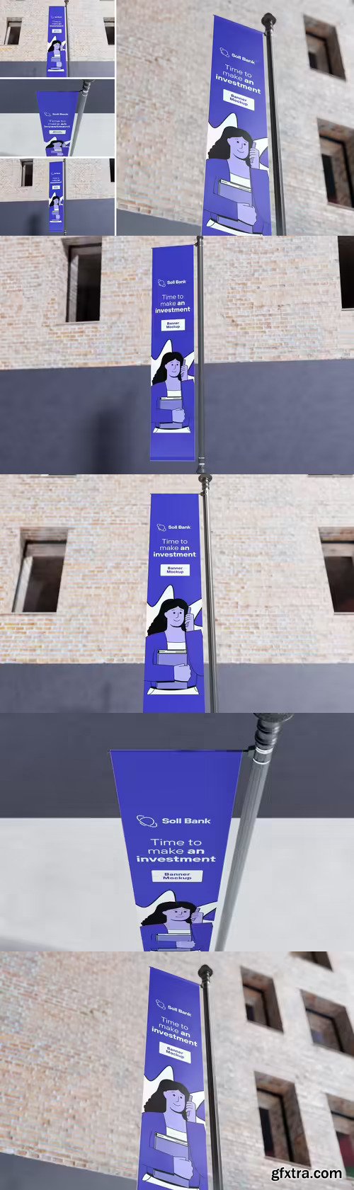 Lamp Post Banner Mockup