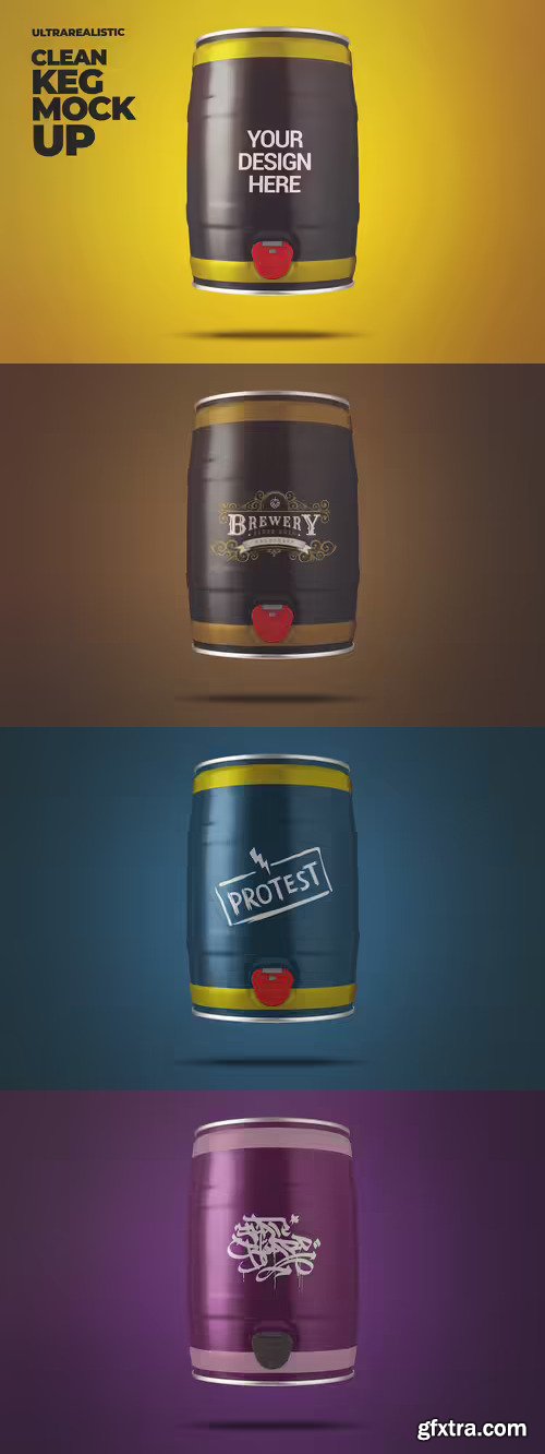 Clean Beer Keg Mockup