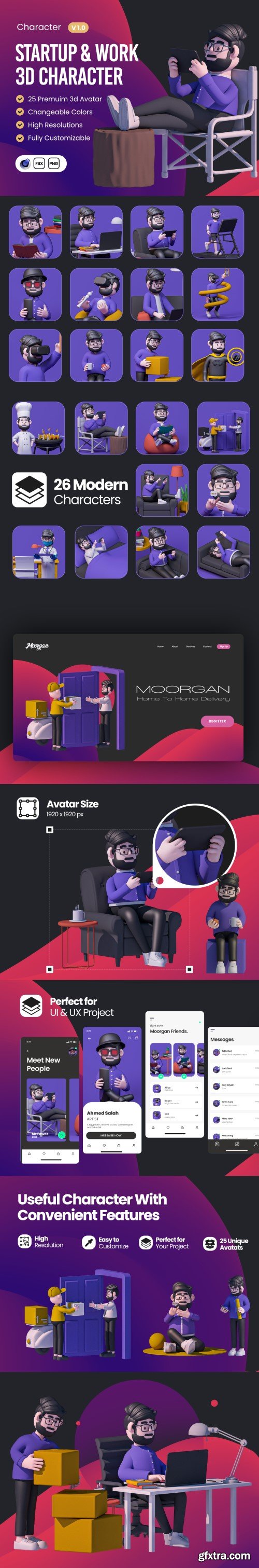 Moorgan 3d characters (v1.0)