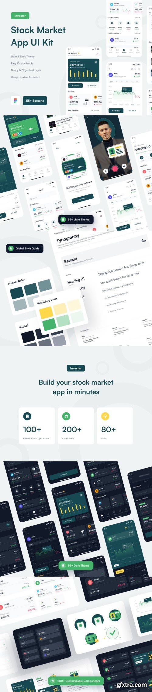 Invester - Stock Investment App UI Kit