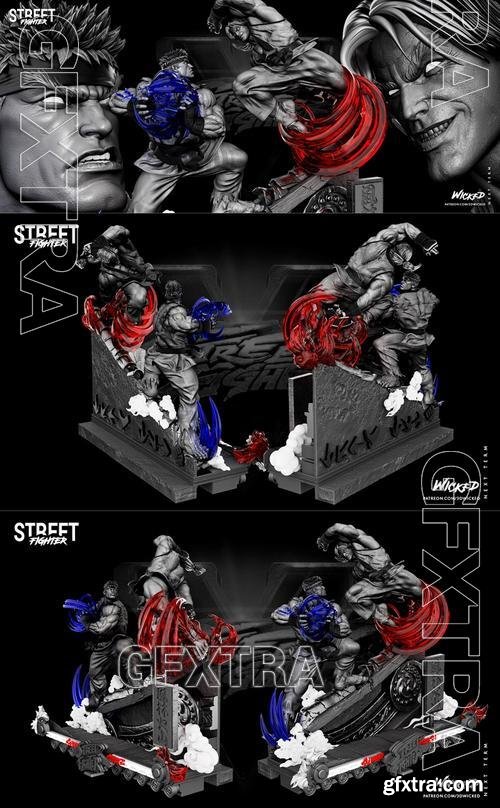 WICKED - Street Fighters Diorama &ndash; 3D Print Model