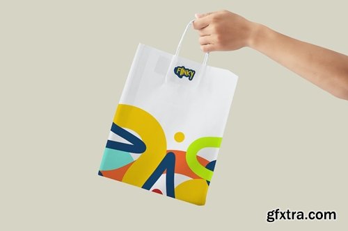 Canvas hand Tote Bag Mockup 6XW4H65