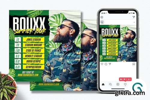 Summer Tour Concert Flyer Template UTBSXJT