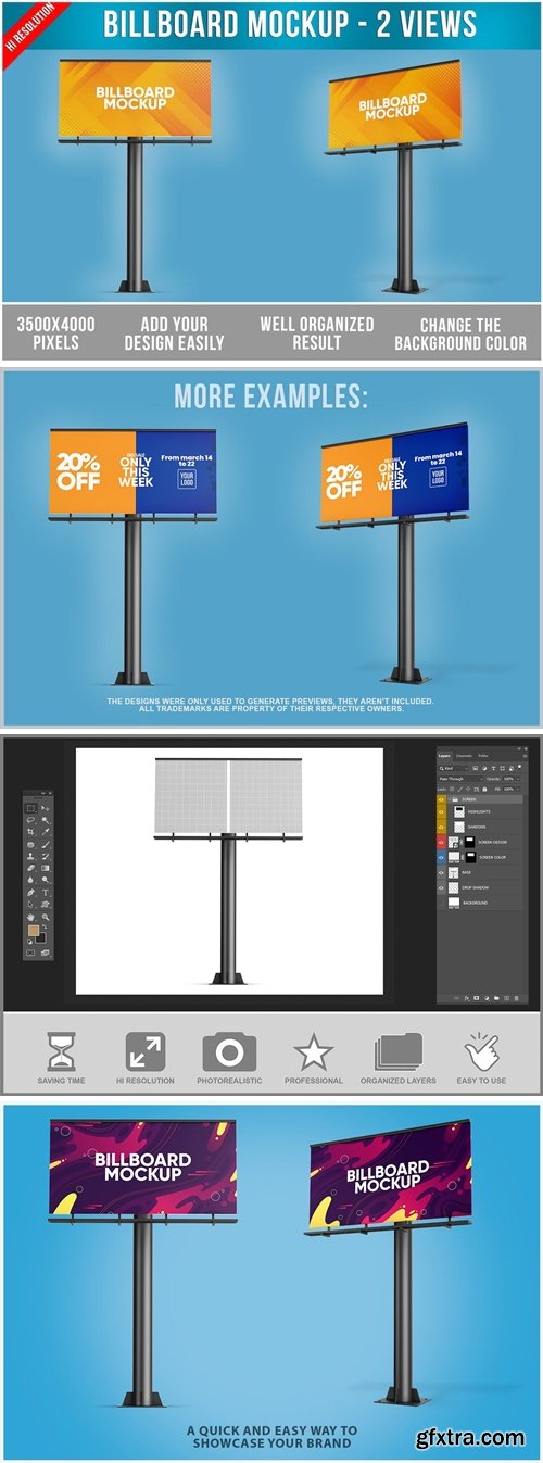 Billboard Mockup - 2 Views SB8A4YW