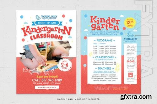 PSD kindergarten nursery and childcare flyer template