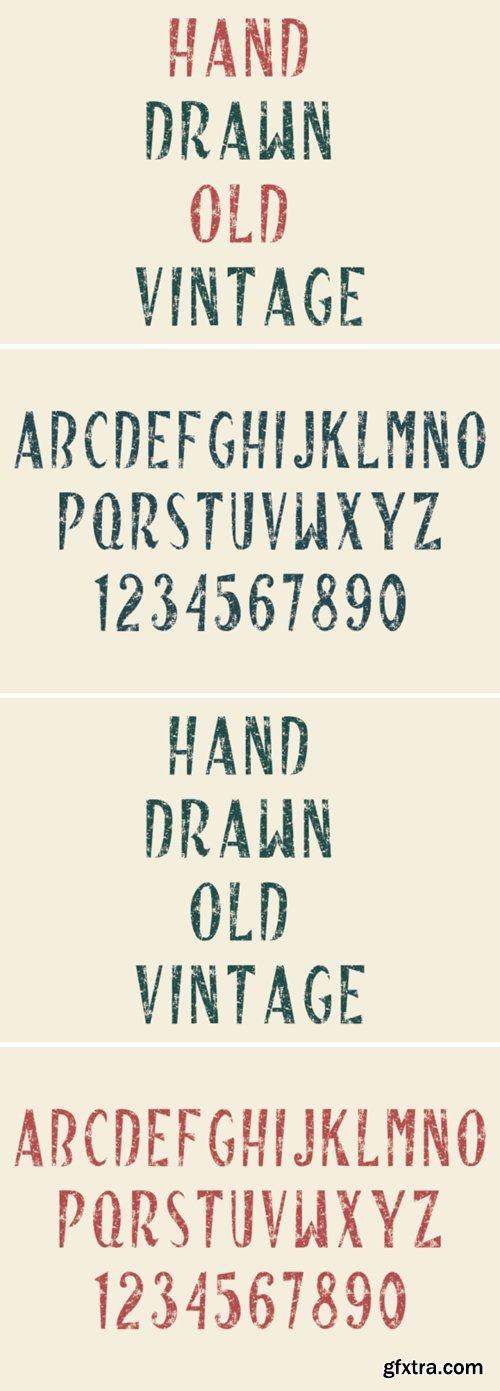 Hand Drawn Old Vintage Font