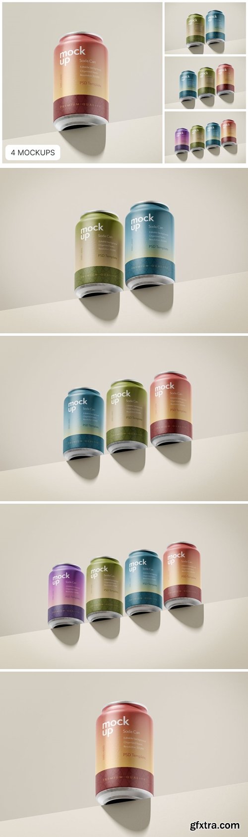 Soda Can Mockup Set B3MX8F6