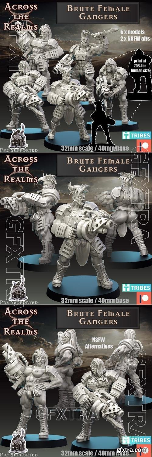 Across the Realms - Brute Female Gangers &ndash; 3D Print Model