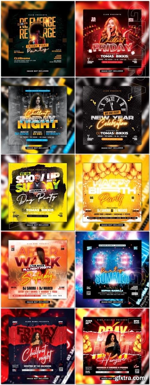 Flyer social media post, psd banner set vol 240