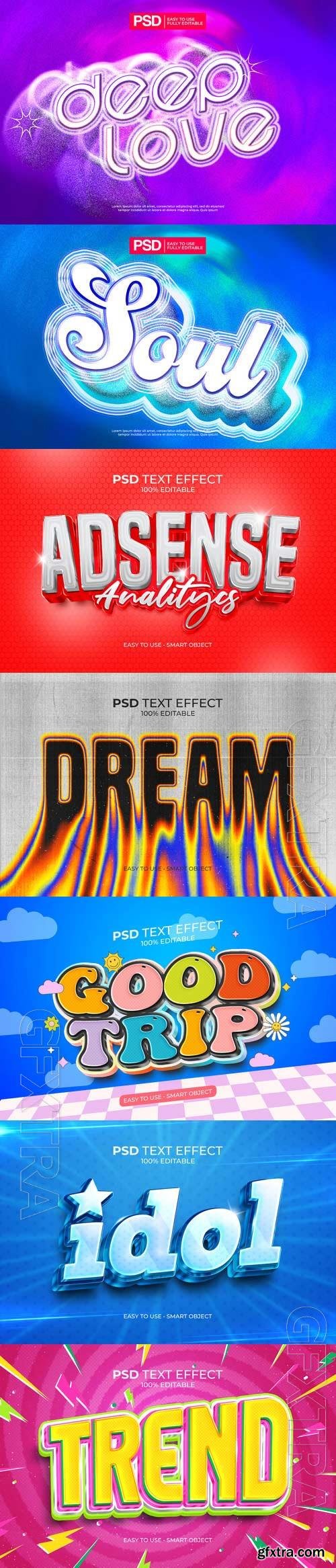 Psd style text effect editable set vol 414