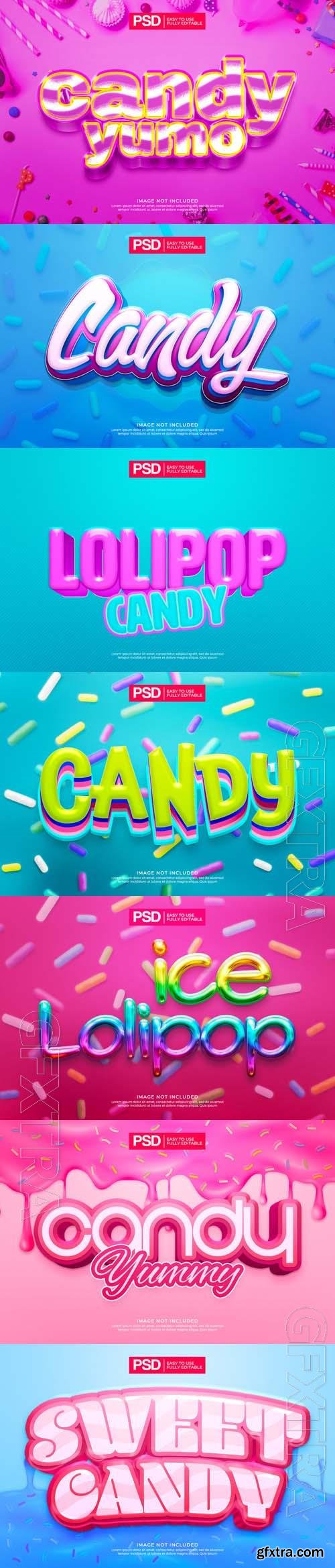 Psd style text effect editable set vol 413