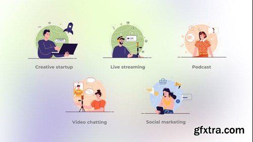 Videohive Social Marketing - Flat Concept 44740349