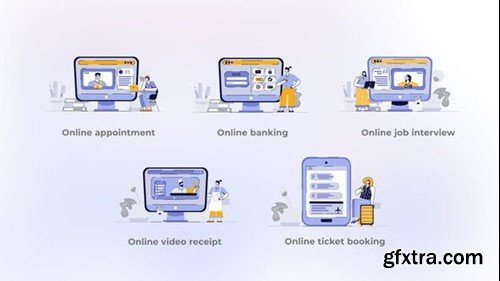 Videohive Activities online - Blue concepts 44740399