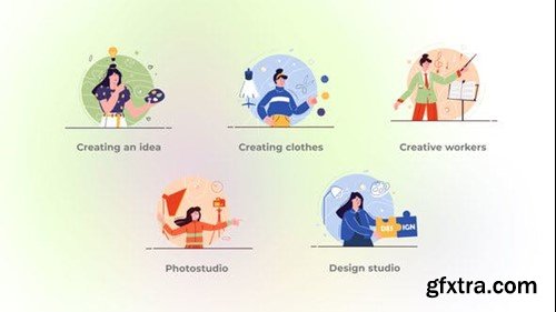 Videohive Creative Workers - Flat Concept 44739890