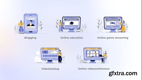 Videohive Online game streaming - Blue concepts 44740521