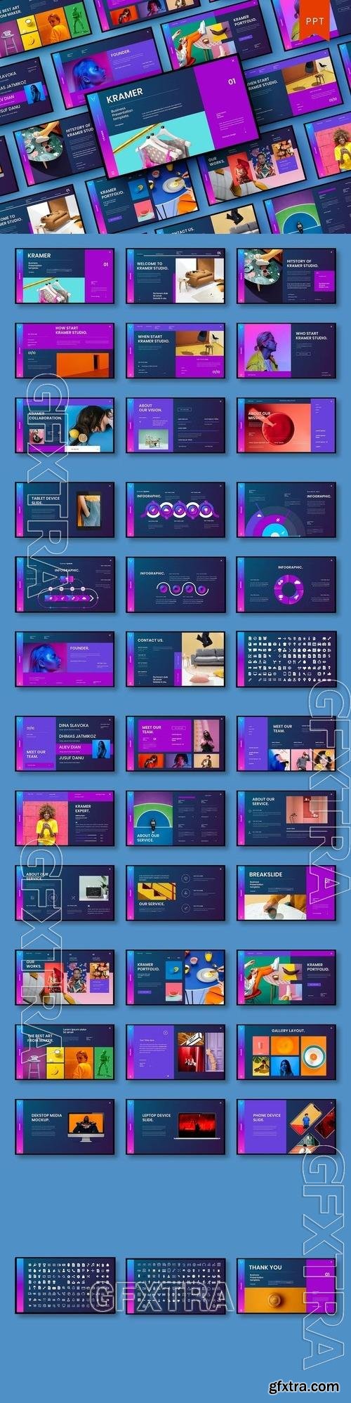 Kramer – Business PowerPoint Template HL62XW9