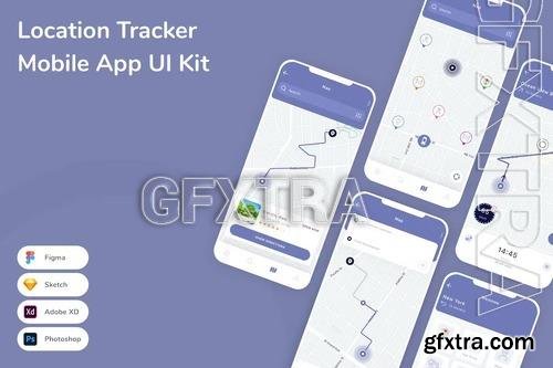 Location Tracker Mobile App UI Kit CVHMJHL