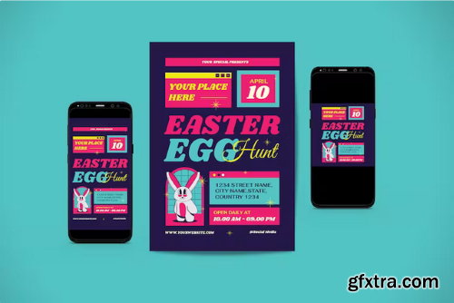 Easter Egg Hunt Flyer Set