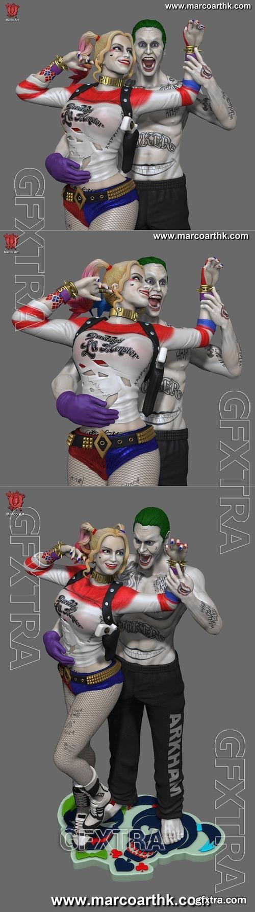 Marco Art - Joker and Harley &ndash; 3D Print Model