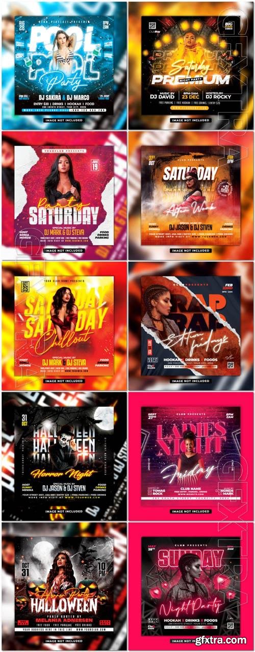 Flyer social media post, psd banner set vol 251