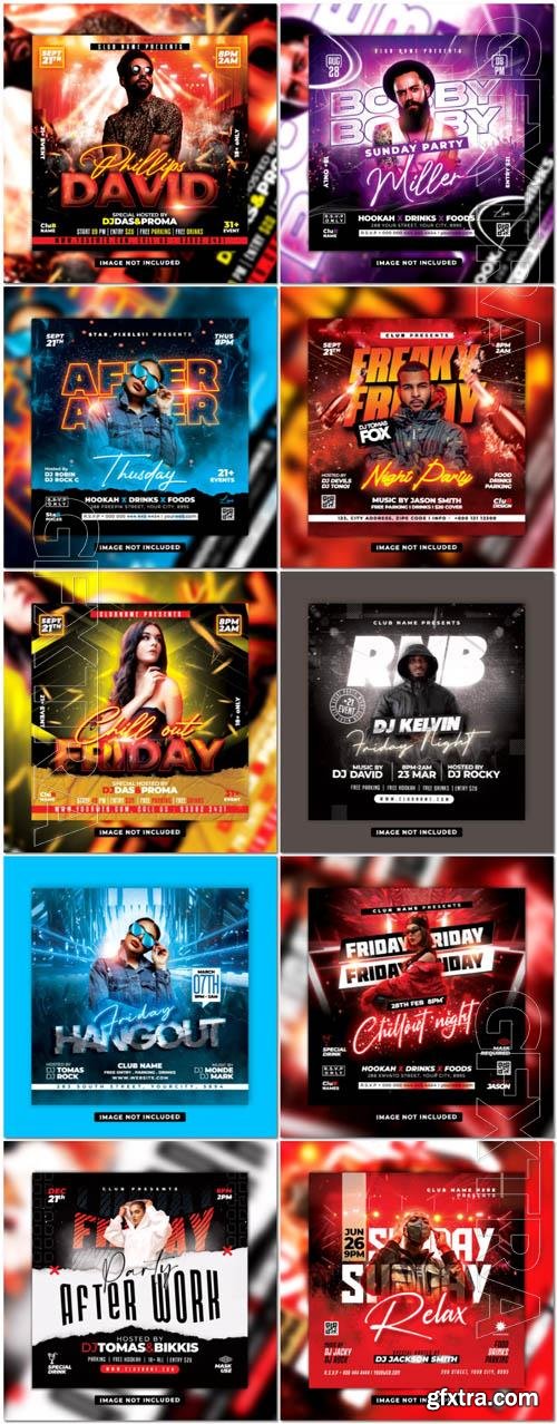 Flyer social media post, psd banner set vol 249