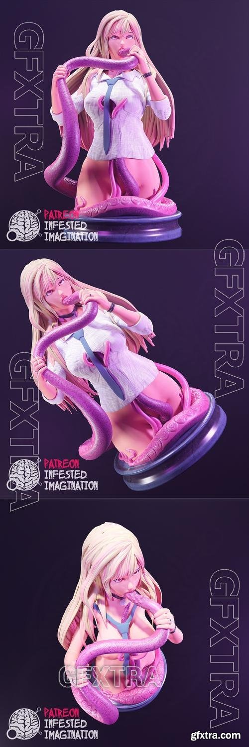 Marin Kitagawa Tentacles Bust &ndash; 3D Print Model