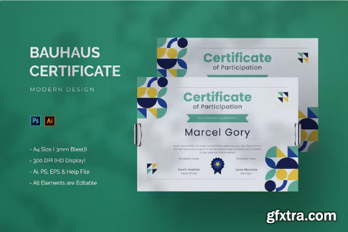 Bauhaus Gemotrics - Certificate