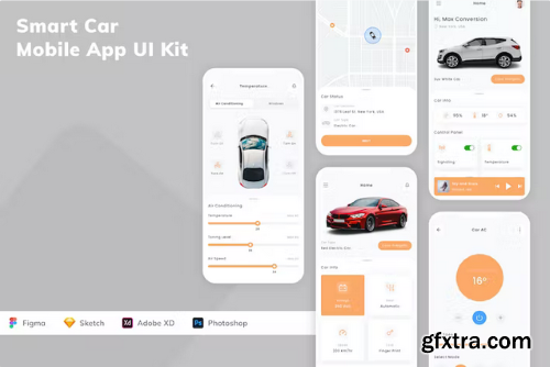 Smart Car Mobile App UI Kit