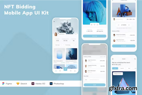 NFT Bidding Mobile App UI Kit