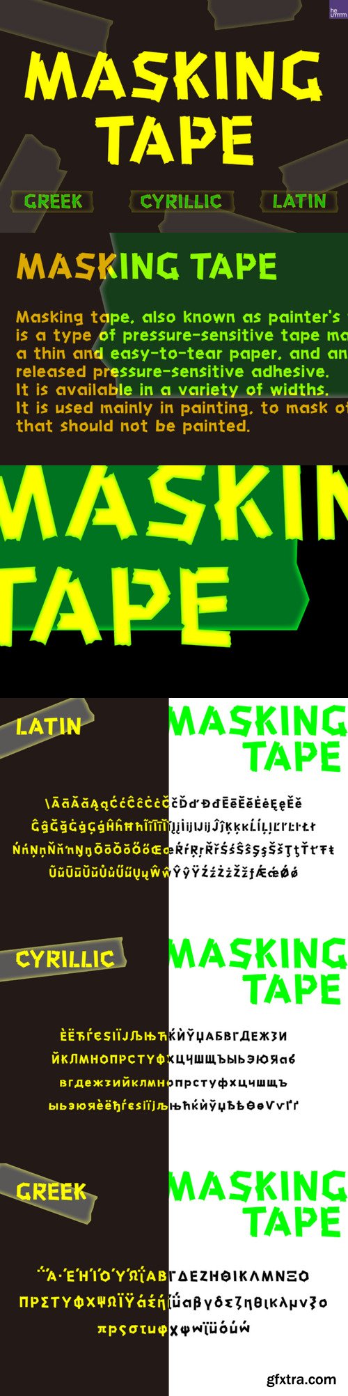 HU Masking Tape Font