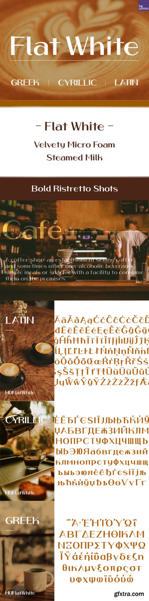 HU Flat White Font