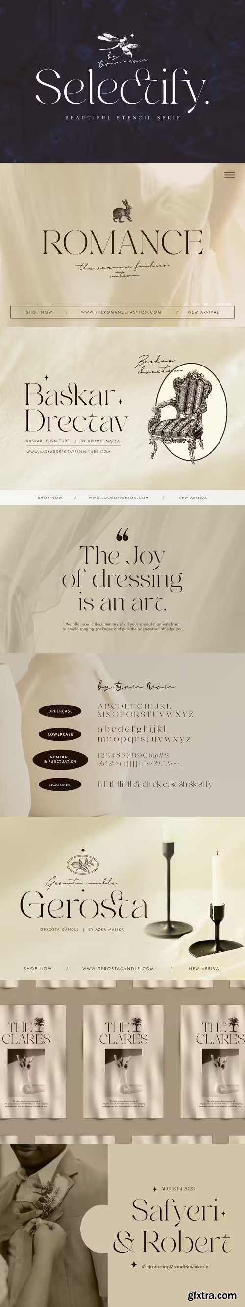 Selectify - Beauty Elegant Luxury Stencil Serif