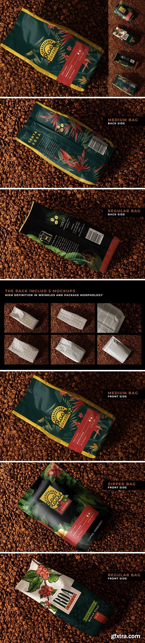 Coffee Package Mockup Set RE3DCJE