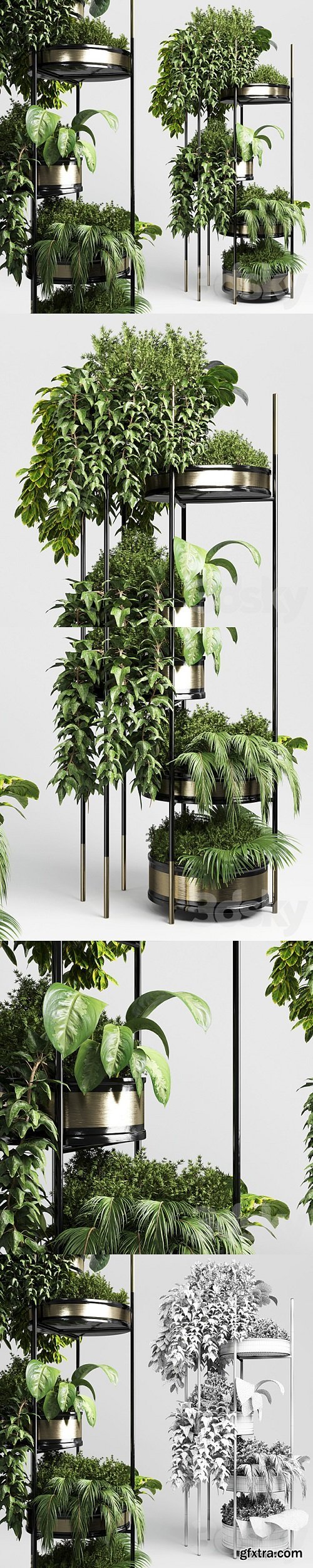 Collection Indoor plant plant stairs stand metal vase 10