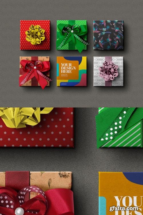 Square Gift Boxes Mockup 396598422