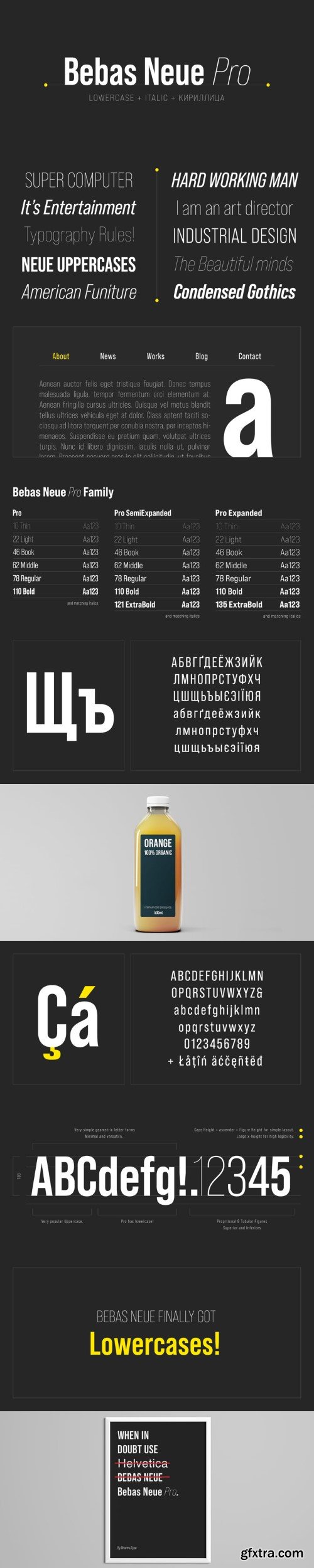 Bebas Neue Pro Font Family