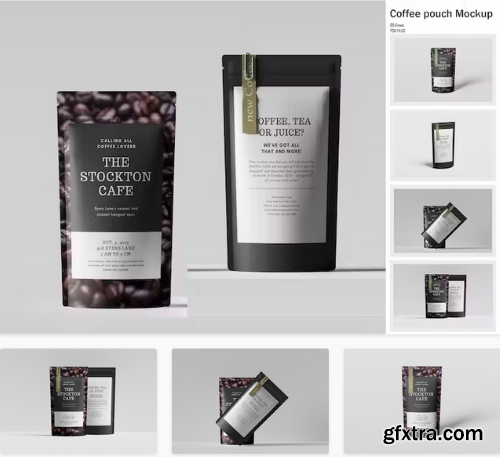 Coffee Pouch Packaging Mockups